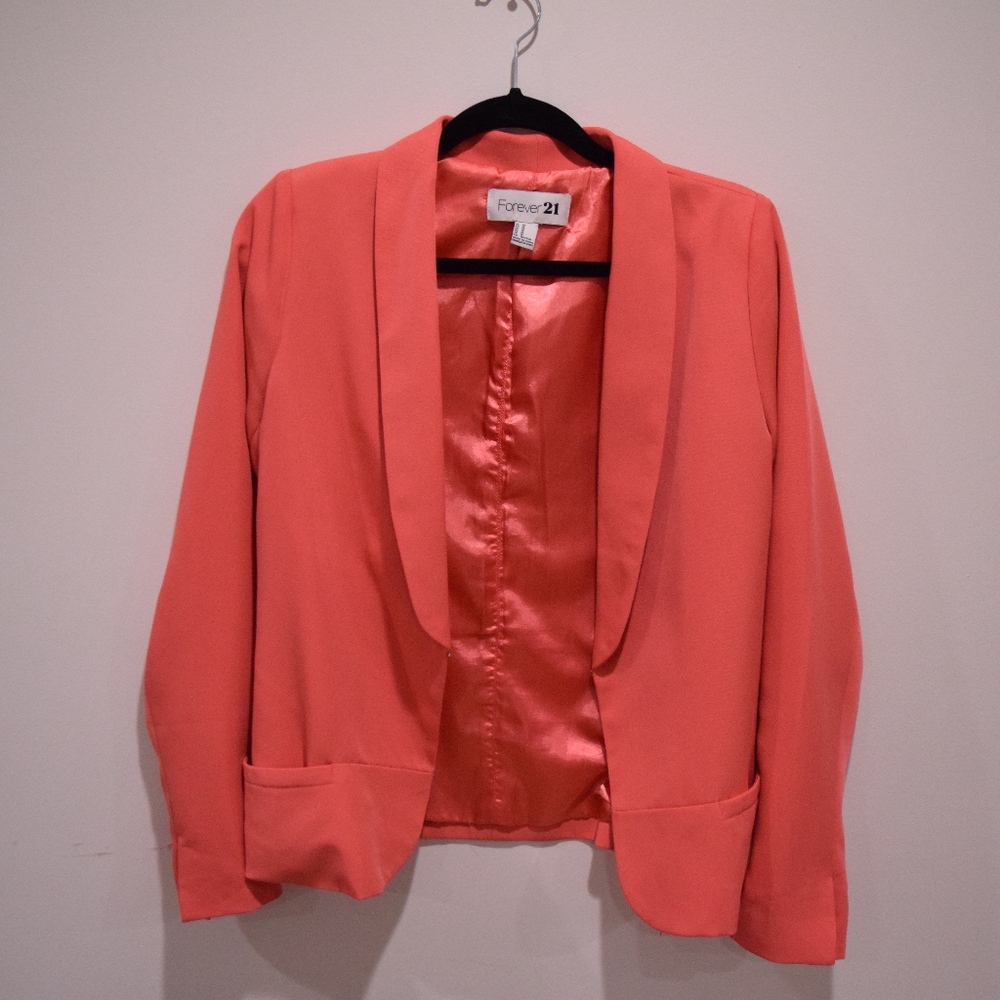 Forever 21 Coral Blazer Size Medium